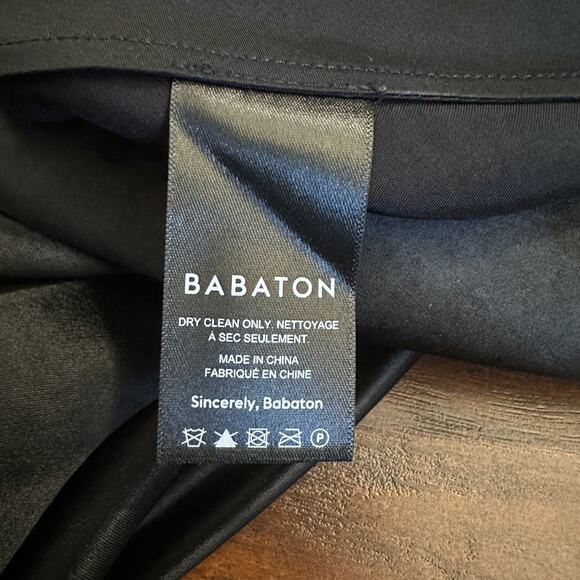 ARITZIA BABATON Slip Skirt Black Satin Midi A-Line Minimalist Flowy - Picture 6 of 10